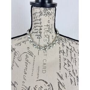B27 Lisner Chunky Choker Necklace Vintage‎ Silver Tone Statement Old Hollywood